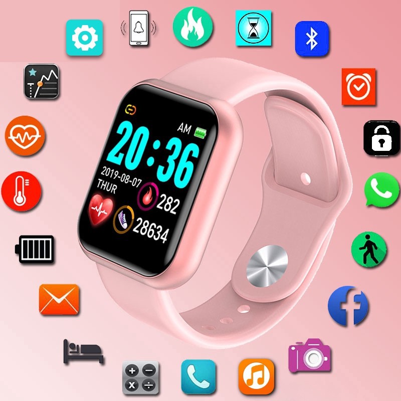 RELOJ SMART PANTALLA TACTIL COLOR ROSA